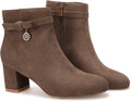 Vintage Style Coutgo Women's Ankle Boots with Tie Knot Detail