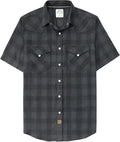 Dubinik Bamboo Viscose Plaid Western Pearl Snap Shirt - Breathable