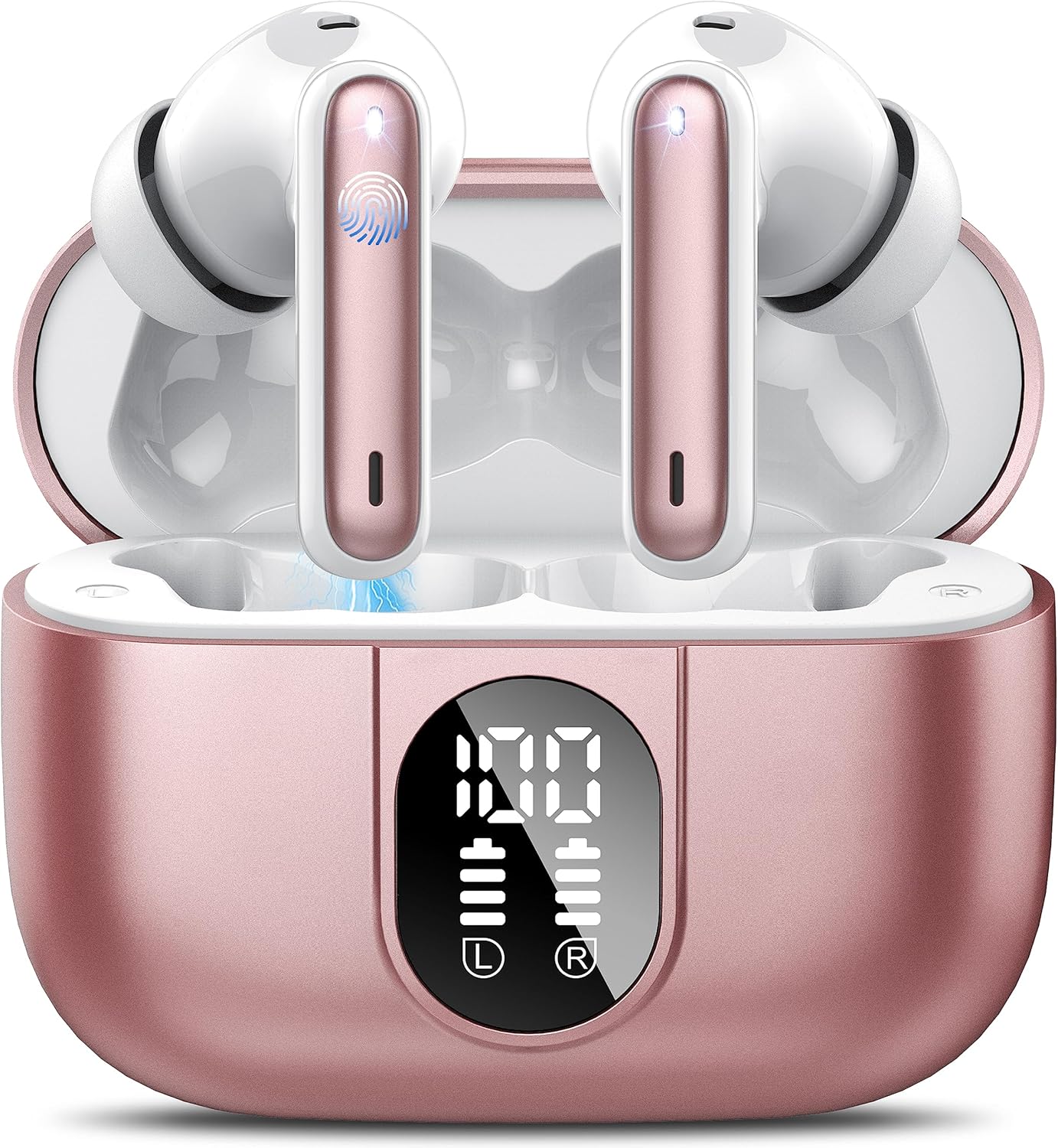 In-Ear Wireless Earbuds: 40H Playtime, HiFi Stereo, Dual Mic, IP7 Waterproof