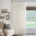 100 Inch Wide Linen Pinch Pleat Curtains 84 in Long - Light Filtering