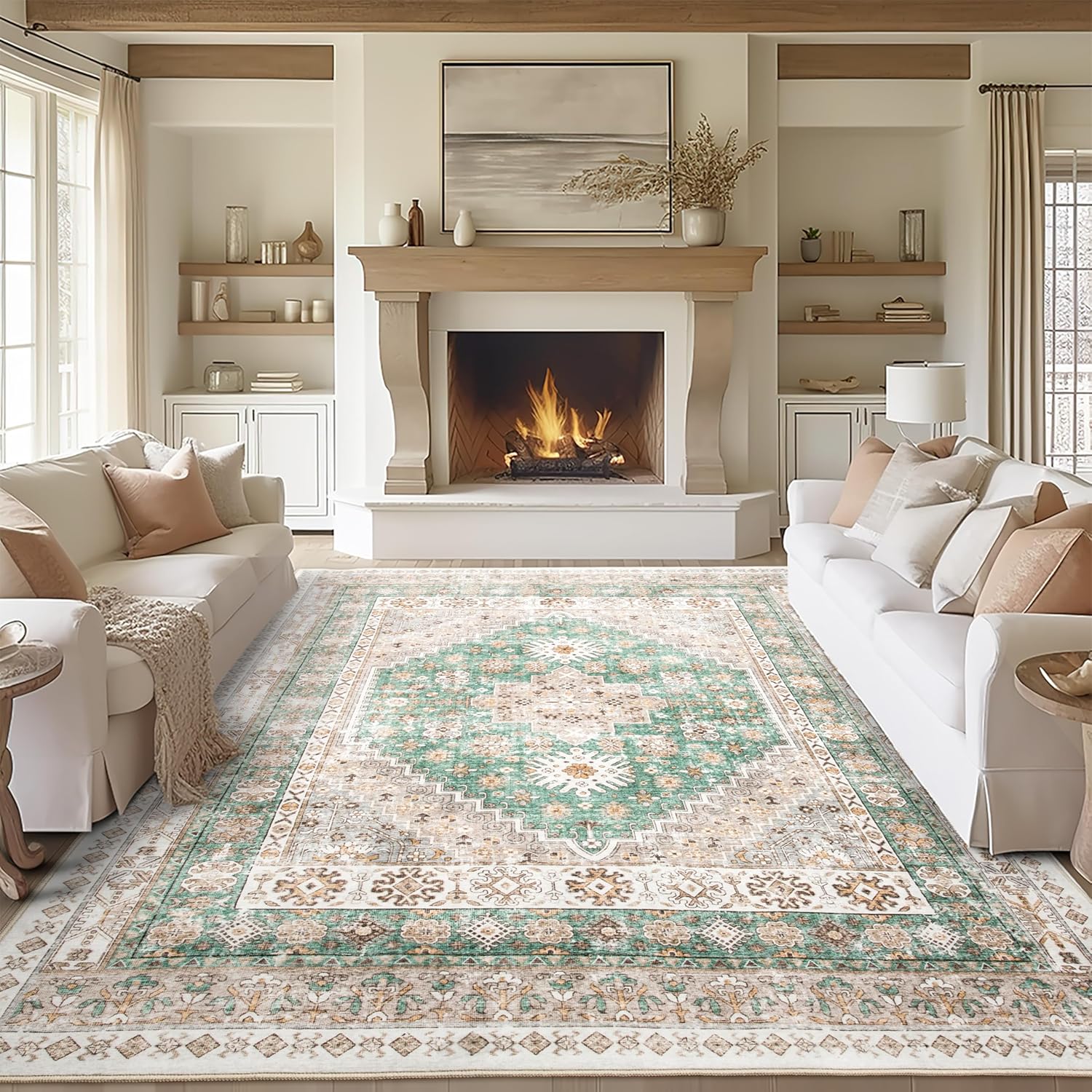 Zesthome 8x10 Area Rugs for Living Room - Vintage Style