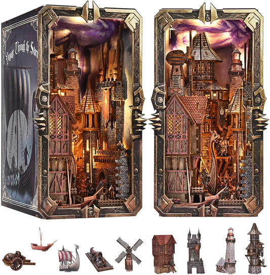 Viking Book Nook Kit - DIY Miniature House for Home Decor
