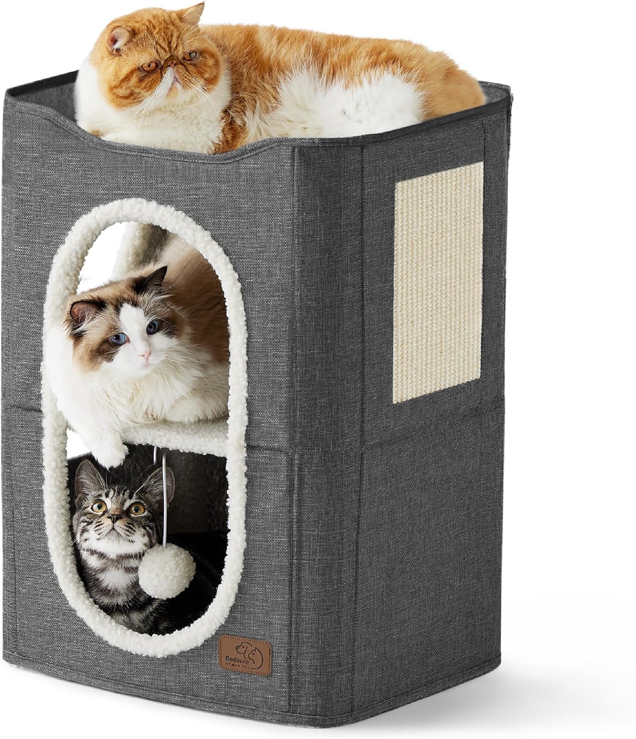 Bedsure 2 Story Cat House - Cozy Hideaway for Indoor Cats