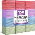 Microfiber Cleaning Cloth 150 Pack Assorted Colors - Reusable Cleaning