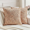 FUTEI Rust Decorative Throw Pillow Covers 26x26 in Set of 2 - Soft