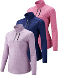 Women's Quick Dry Long Sleeve Quarter Zip Pullover - Lightweight