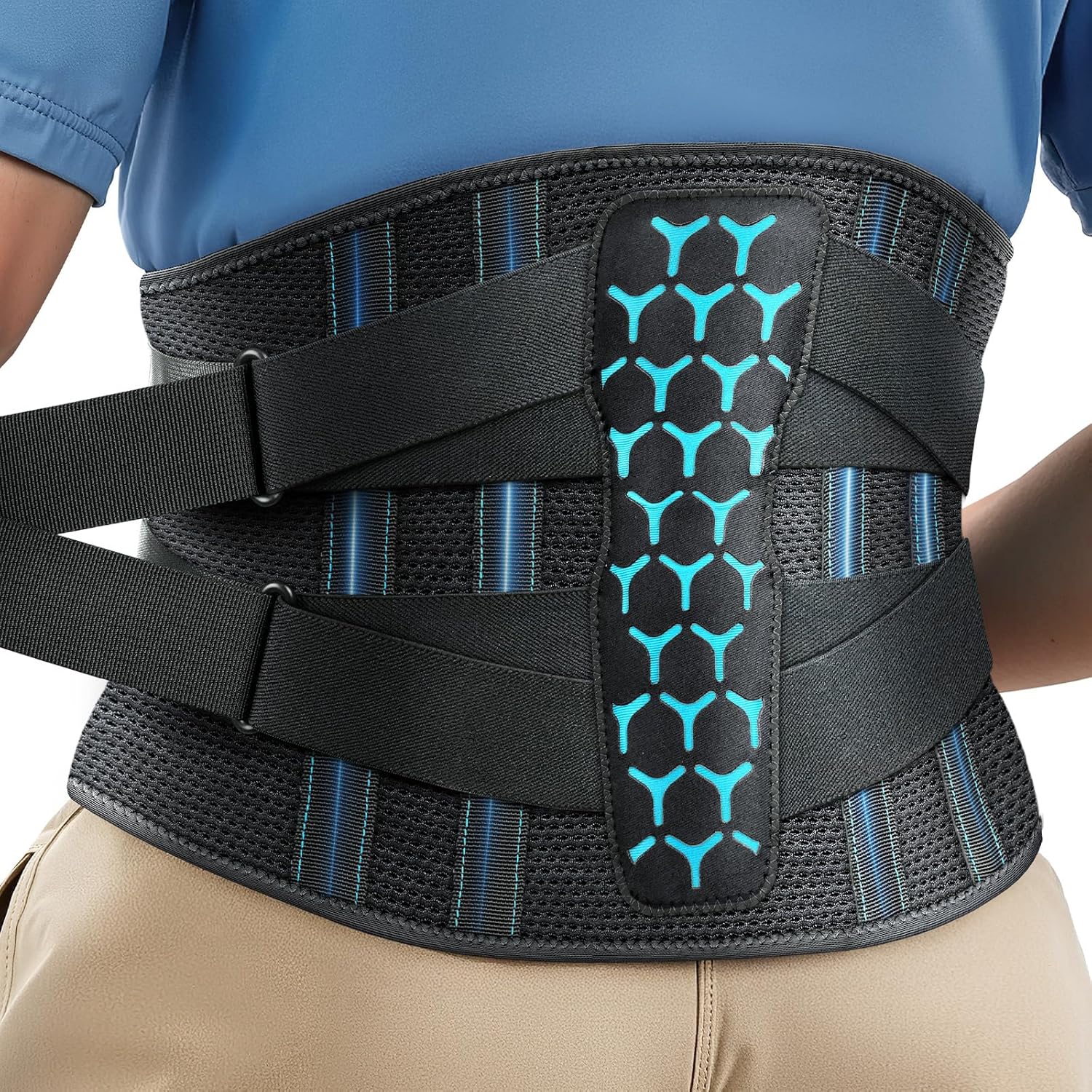 Back Brace for Lower Back Pain Relief with 7 Stays for Support