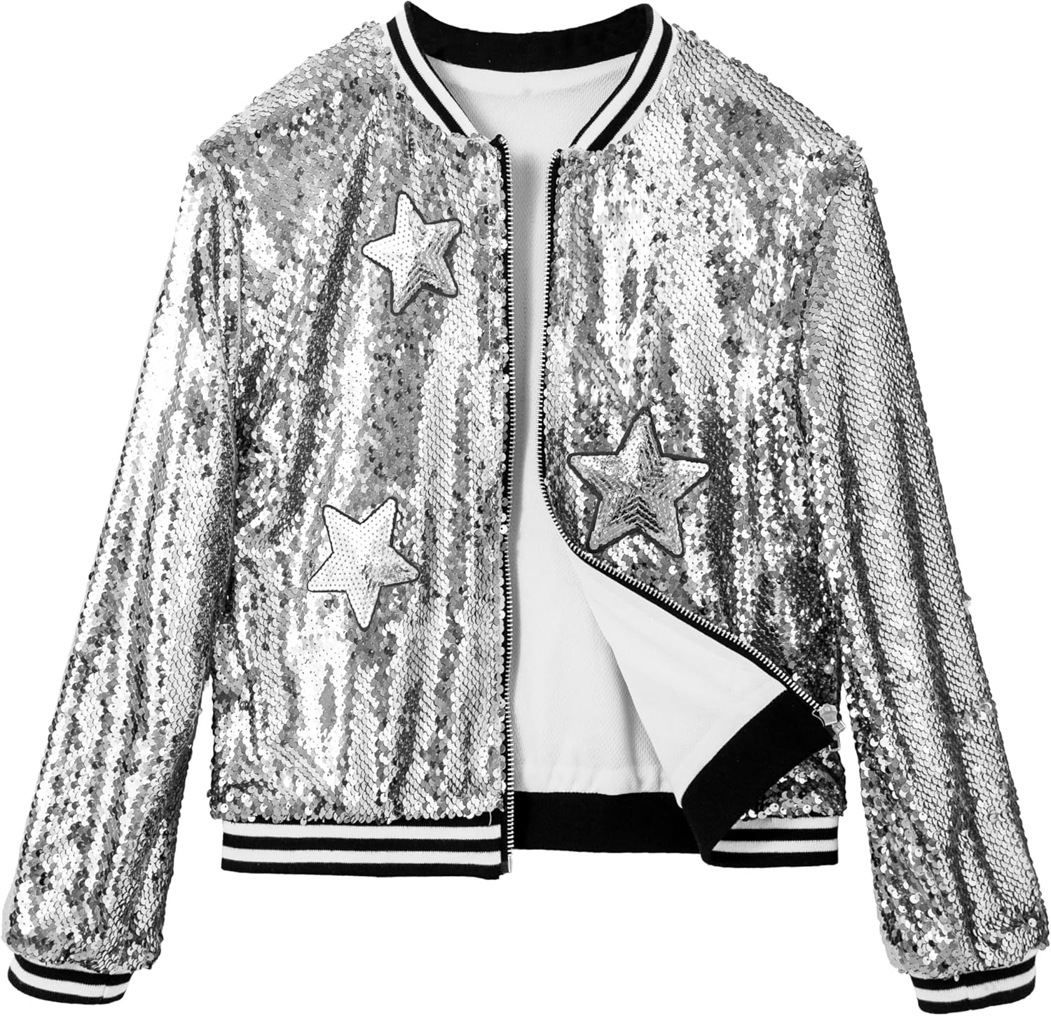 LOLANTA Girls Sequin Jacket for Stylish Spring Fall Outfits