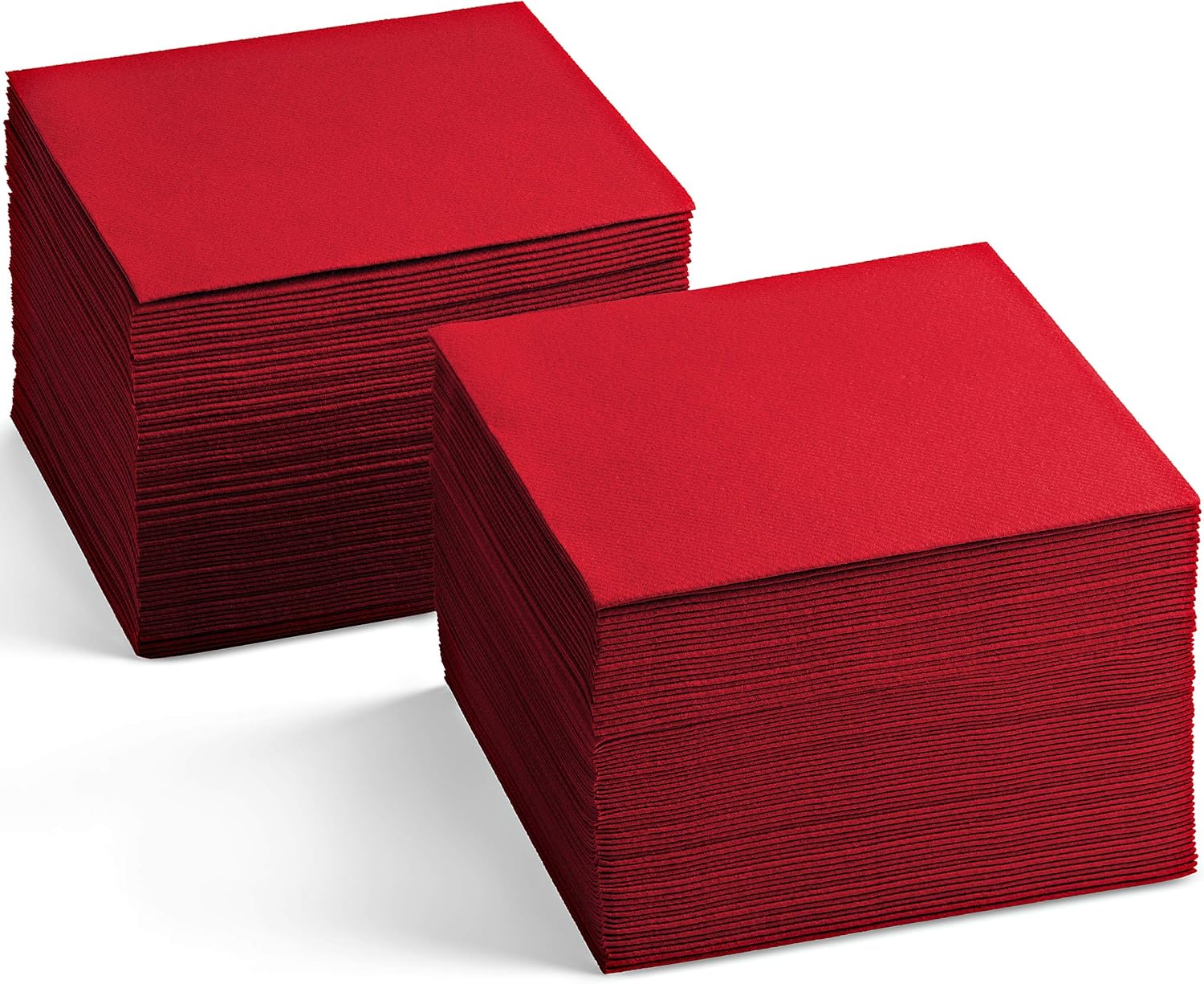 200-Pack Red Cocktail Napkins - Luxe Linen-Feel Servietto