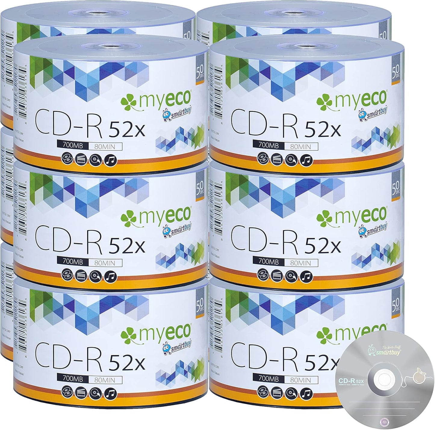 MyEco CD-R 52X 700MB Blank Media for Quality Recording