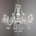 PAPAYA Crystal Chandeliers Clear Chandelier 25 x 27.5in 10-Light