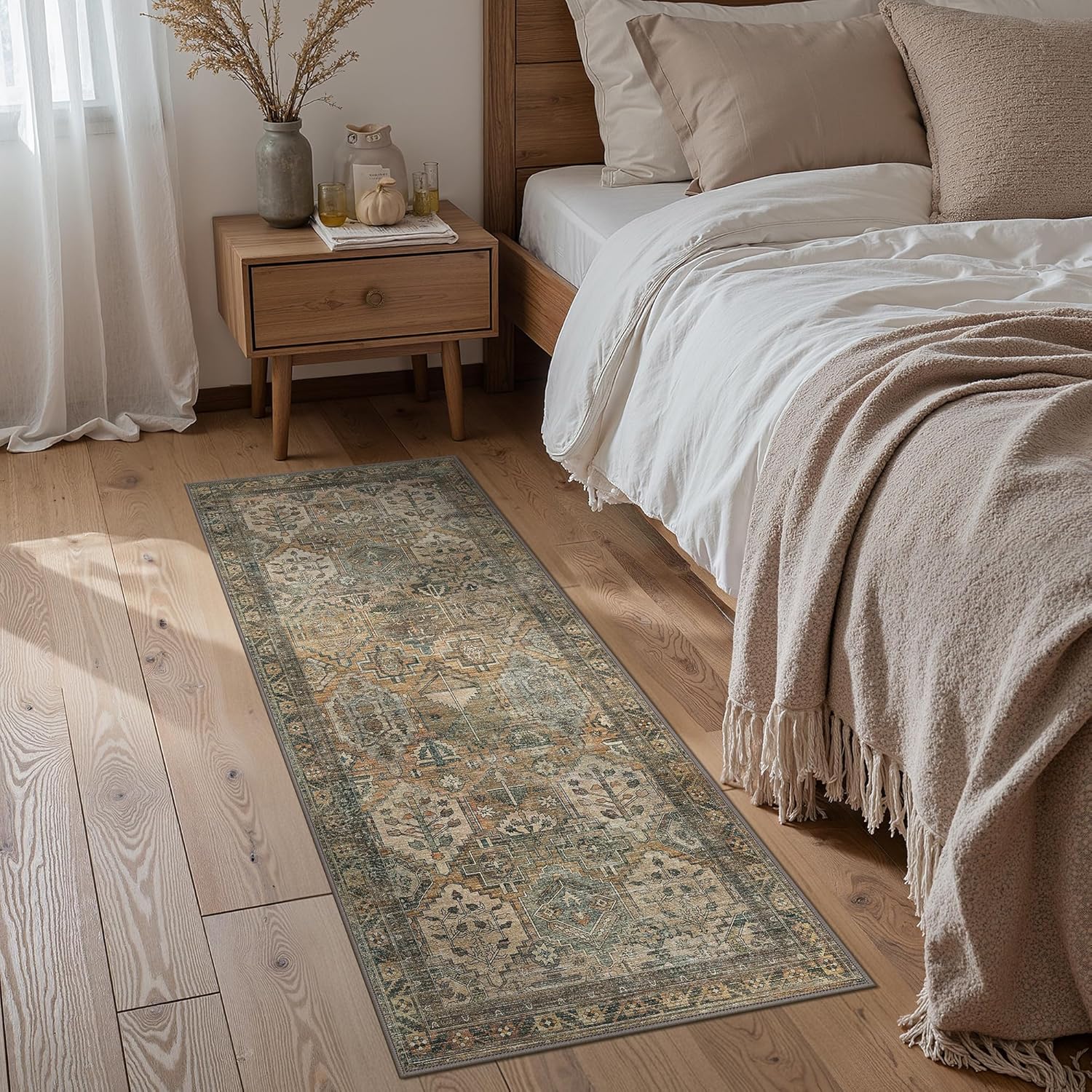 GENIMO 2x6 Runner Rugs for Hallway - Vintage Non Slip Design