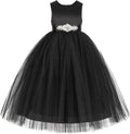 Enchanting Satin Flower Girl Dress with Classic V-Back Style