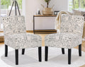 Armless Accent Chair Set of 2 - Modern Slipper Chairs with Thick