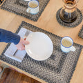 Homespice Flint Hill Jute Woven Placemats, Set of 4 - Warm Gray