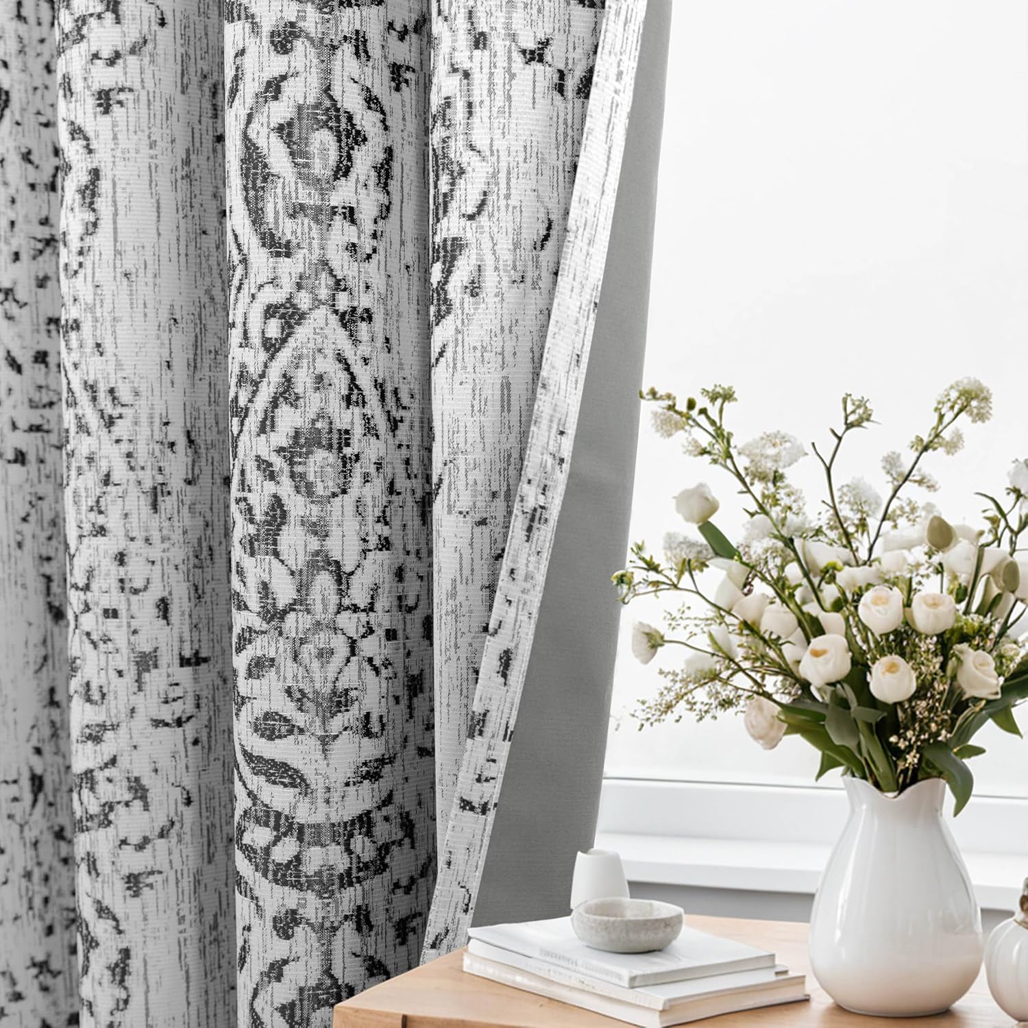 KOUFALL Room Darkening Curtains for Bedroom - 63 Inches Long