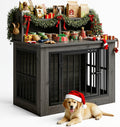 Dog Crate Furniture 33.4 in Wooden Small Dog Crate with Storage