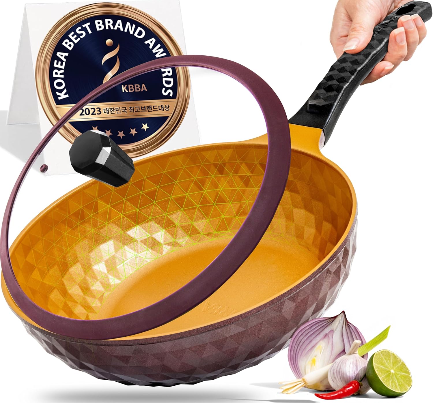 Diamond X Premium Non Stick Wok Pan for Healthy Cooking