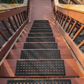 All-Weather Rubber Stair Treads Non-Slip Step Mats - Pack of 5