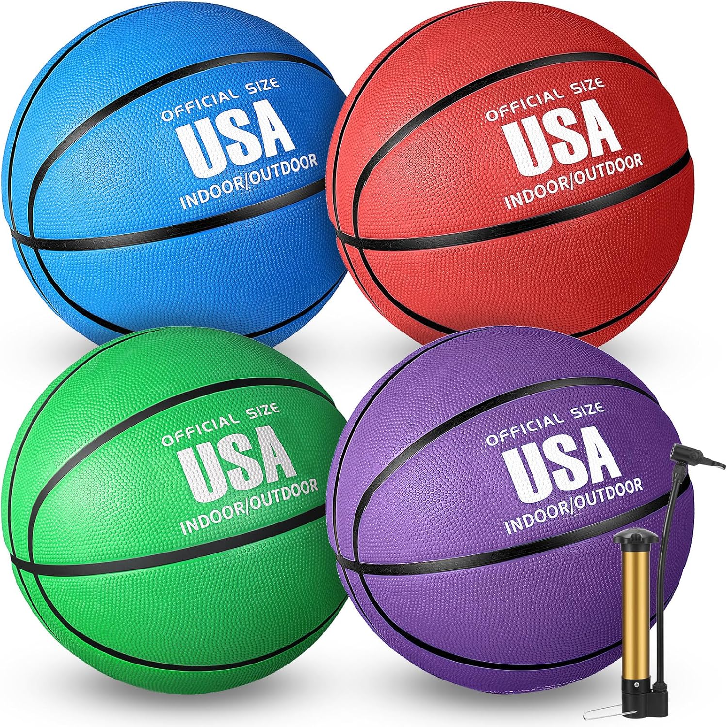 Libima Official Size 5 Rubber Basketball Set for All Ages