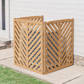 Privacy Fence Panels for Outside - Wooden 3-Panel Air Conditioner