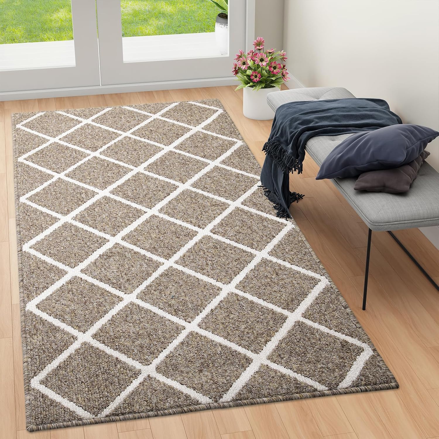 Finchitty Large Indoor Door Mat for Easy Cleaning and Safety