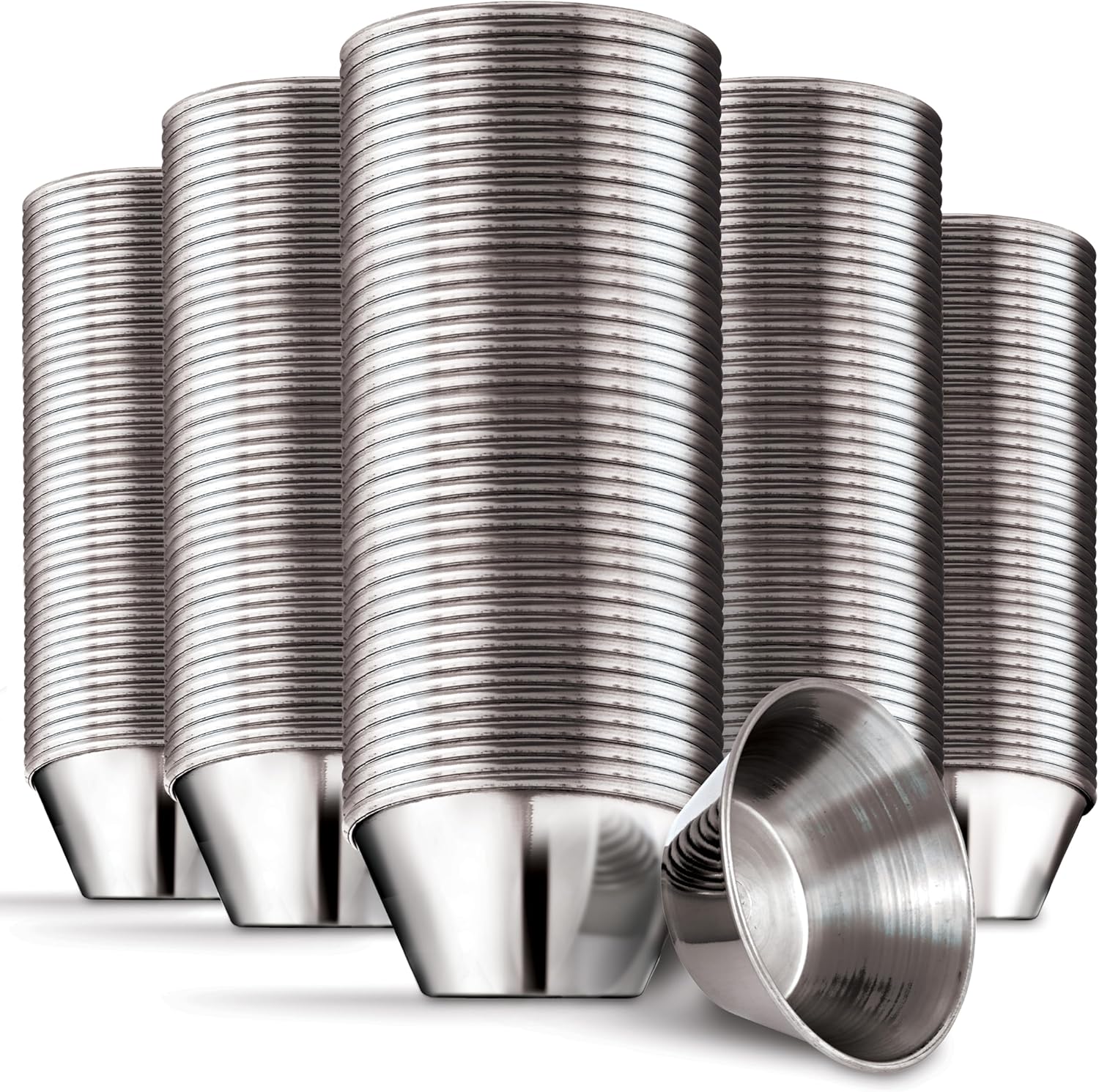 1.5 oz Stainless Steel Condiment Cups for Dipping Sauces