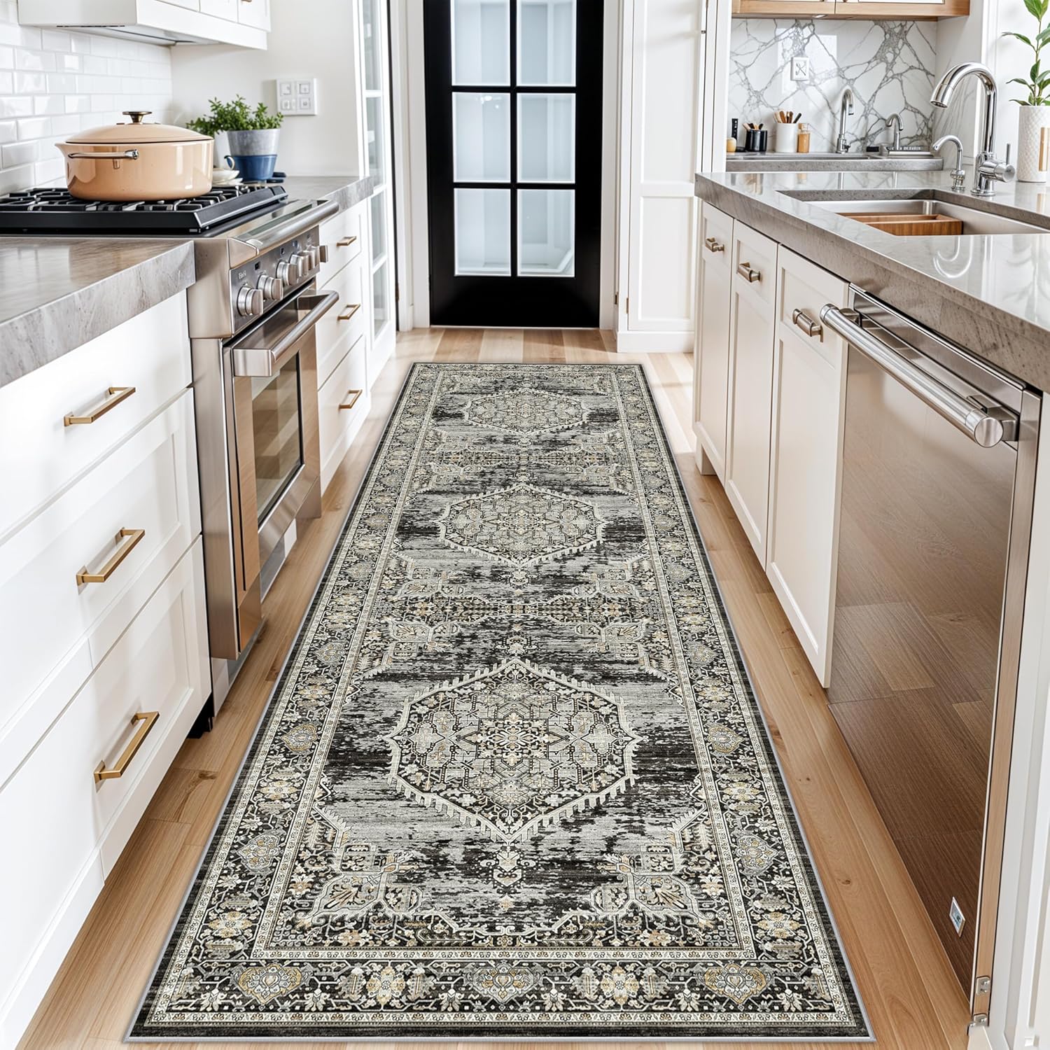 Hallway 3x10 Washable Runner Rugs for Bathroom Kitchen Bedroom