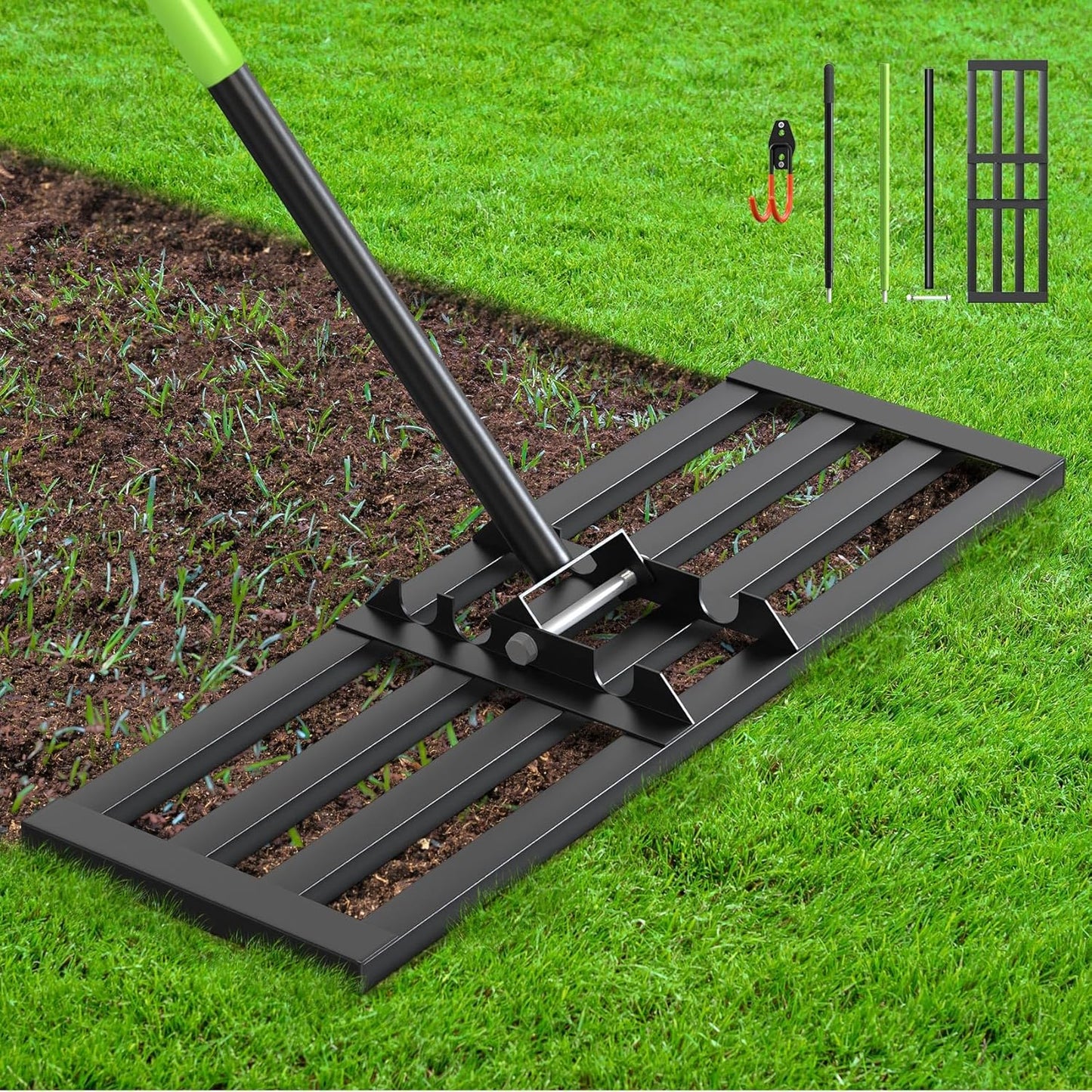 Seeutek Lawn Leveling Rake for Perfectly Level Lawns and Yards