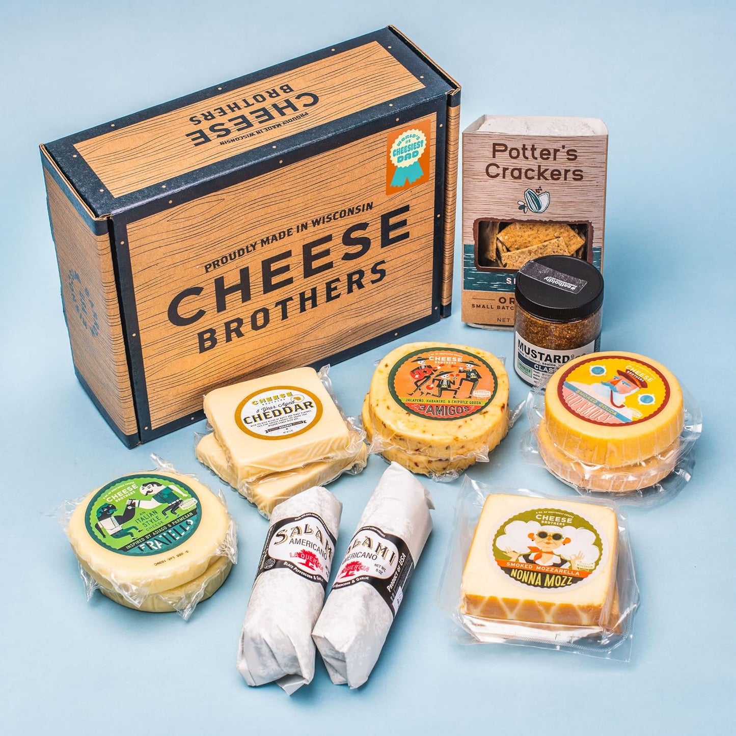 Cheese Bros. World's Cheesiest Dad Deluxe Gift Box for Father's Day