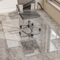 Tempered Glass Office Chair Mat 45in x 53in - Clear Irregular Shape