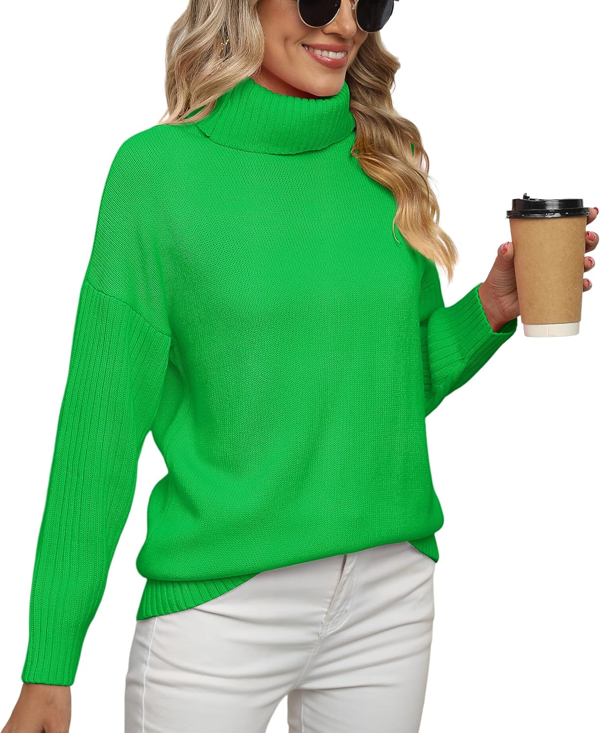 Jouica Women 2025 Fall Casual Turtleneck Chunky Sweater