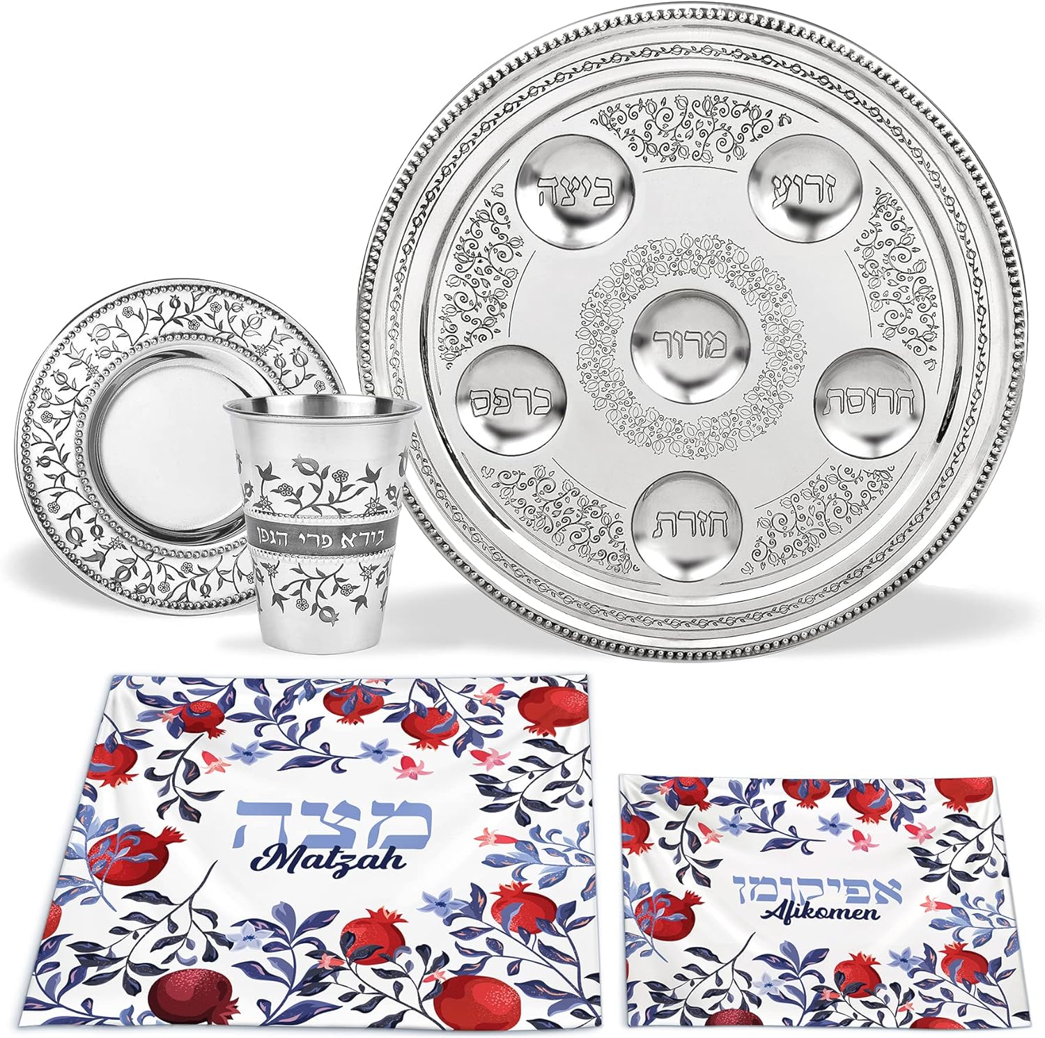 Stunning Pomegranate Passover Seder Set for Elegant Celebrations