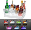 Plastic Ice Bucket Beverage Tub 15L Clear LED Light Up - Party Cooler