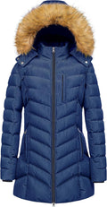 Women's Midlength Waterproof Puffer Coat Grey XL - Warm Parka