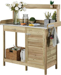 Yaheetech Outdoor Potting Bench Table - Sturdy Garden Workstation