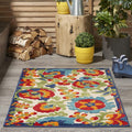 Aloha Indoor/Outdoor Multicolor 3x4 Area Rug - Easy-Cleaning, Bright