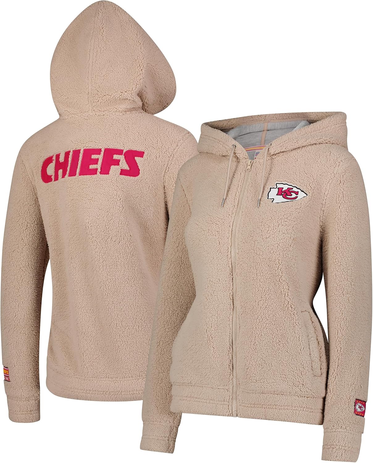 Ultra Game Women's NFL Super Soft Sherpa Full Zip Hoodie Jacket