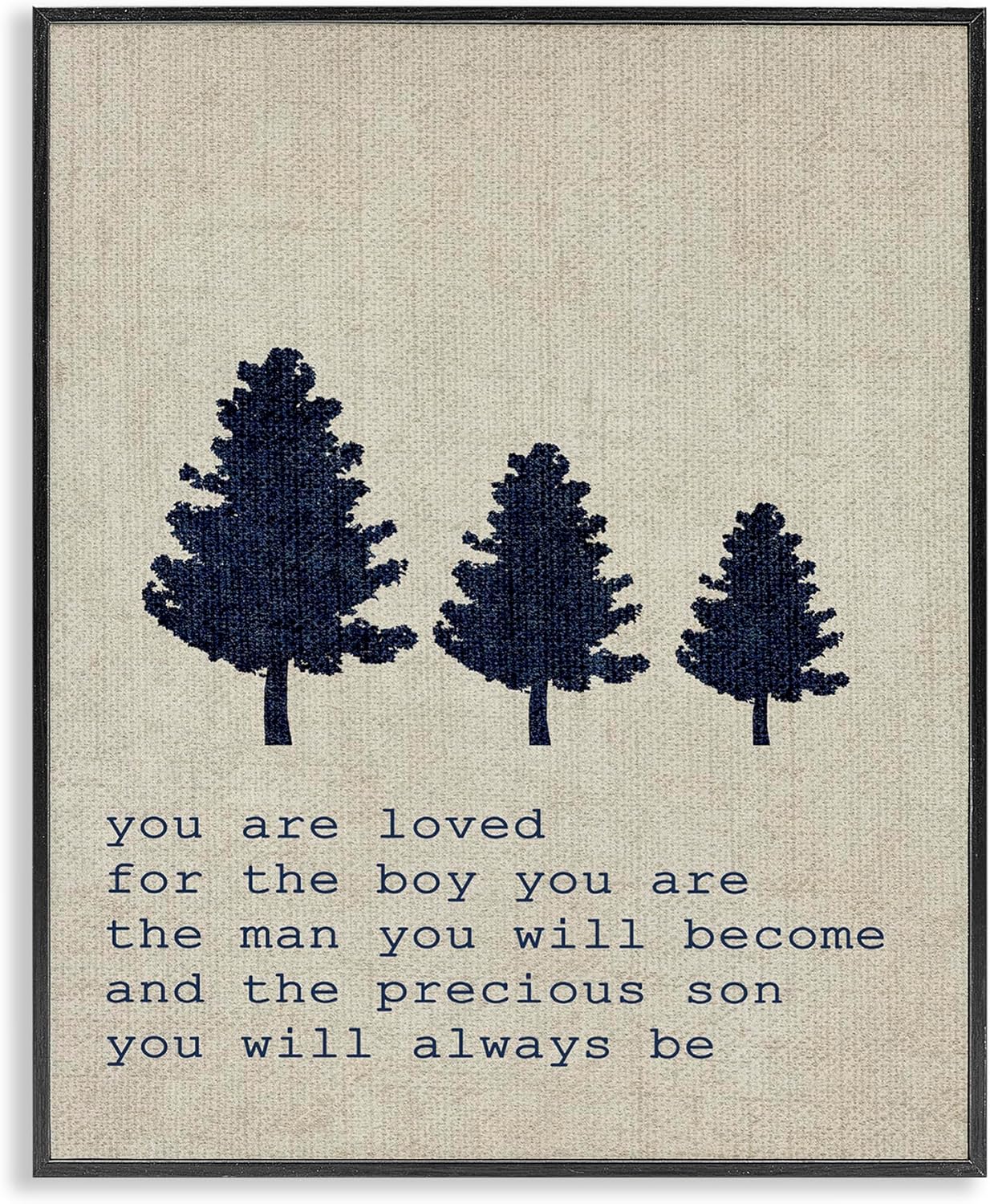 Stupell Industries You are Loved Son Trees Black Framed Art