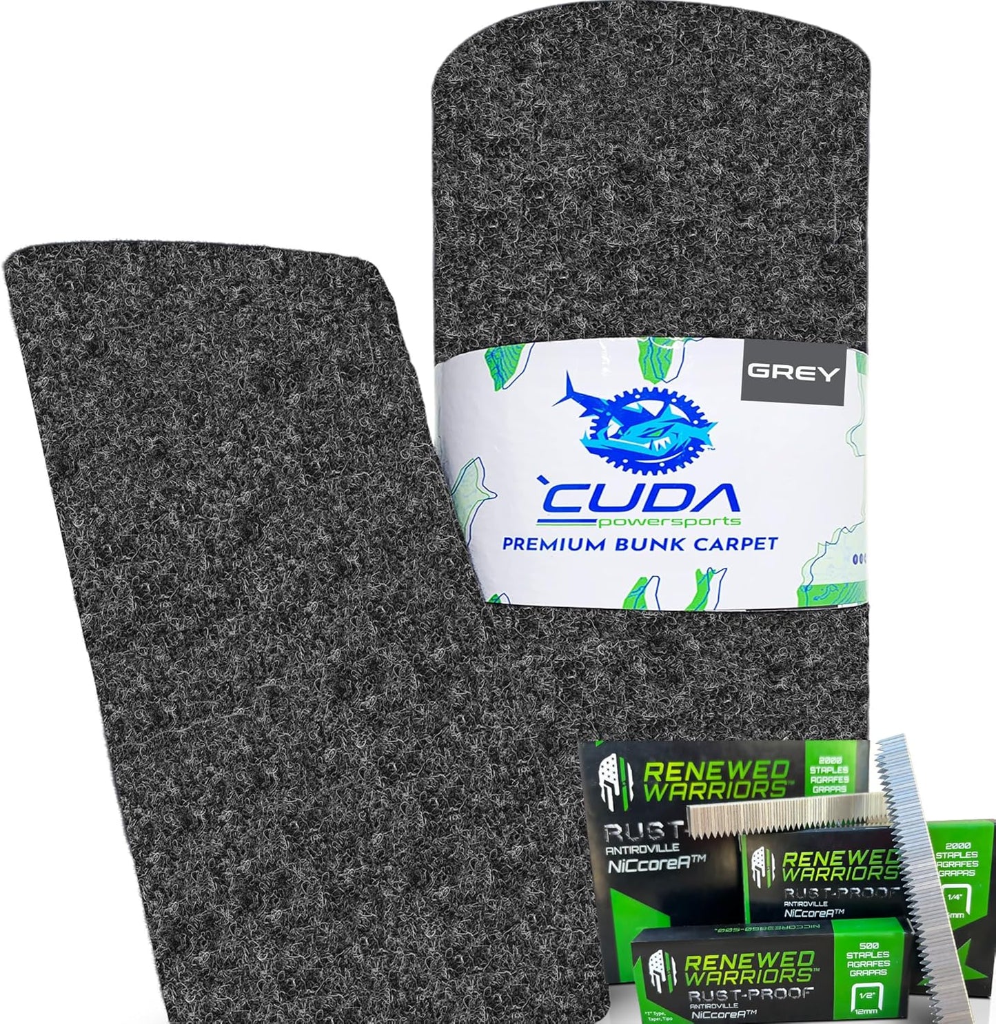 Cuda Boat Trailer Bunk Carpet 18in Wide x 15ft for Durability