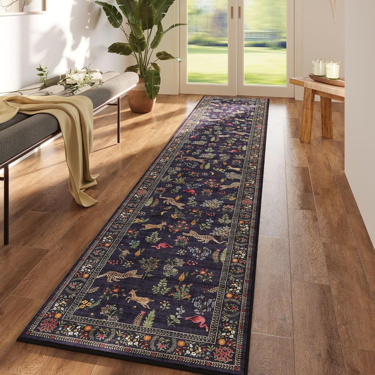 Non Slip 2ftx10ft Long Washable Runner Rugs for Kitchen Use