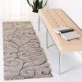 SAFAVIEH Florida Shag Runner Rug 2ft3ft x 7ft - Plush Scroll Design