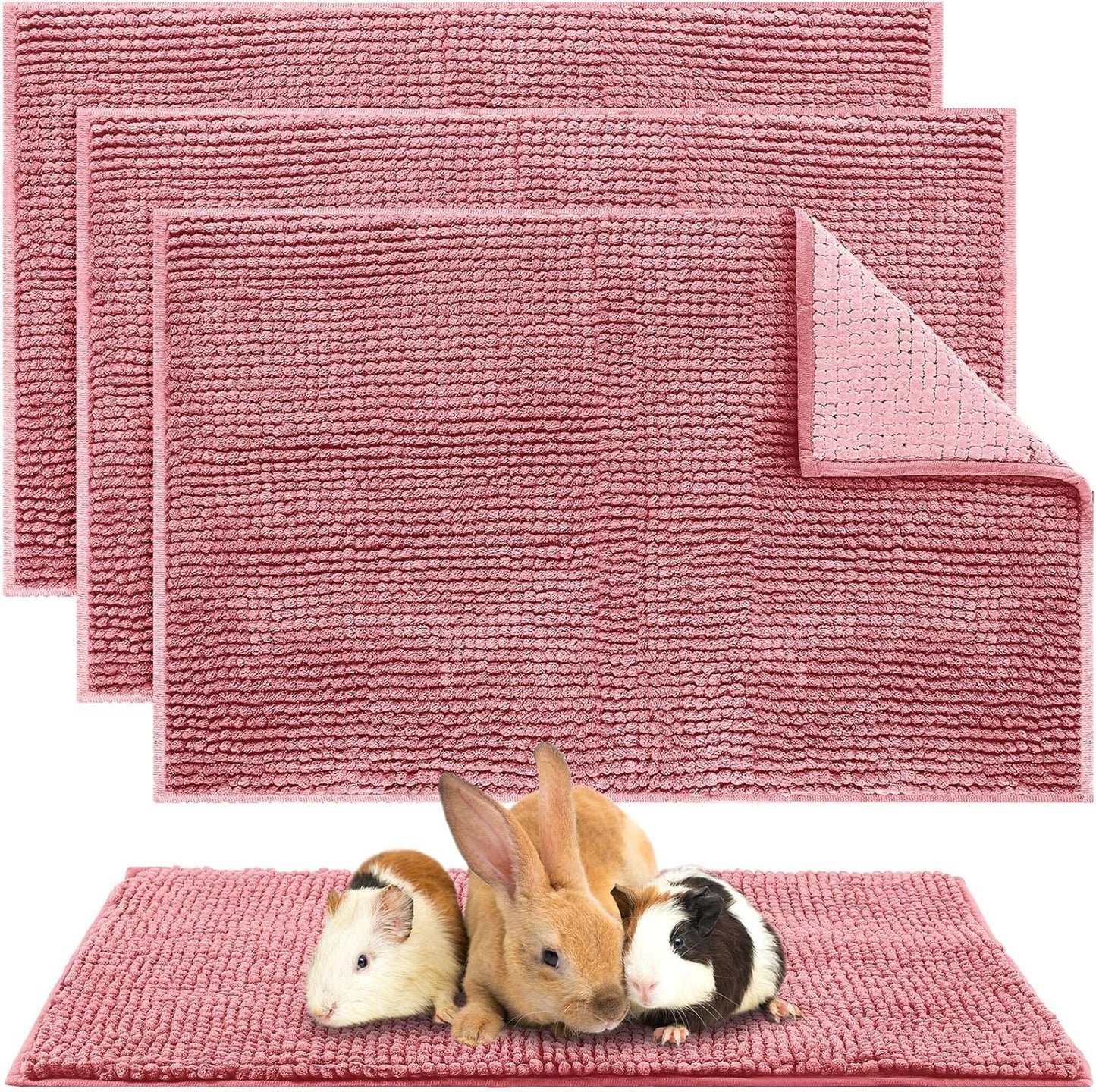 Guinea Pig Cage Liner 4 Pcs Washable Fleece Pee Pads for Pets