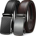 CHAOREN Leather Ratchet Belt Men 2 Pack - Customizable Fit, Effortless