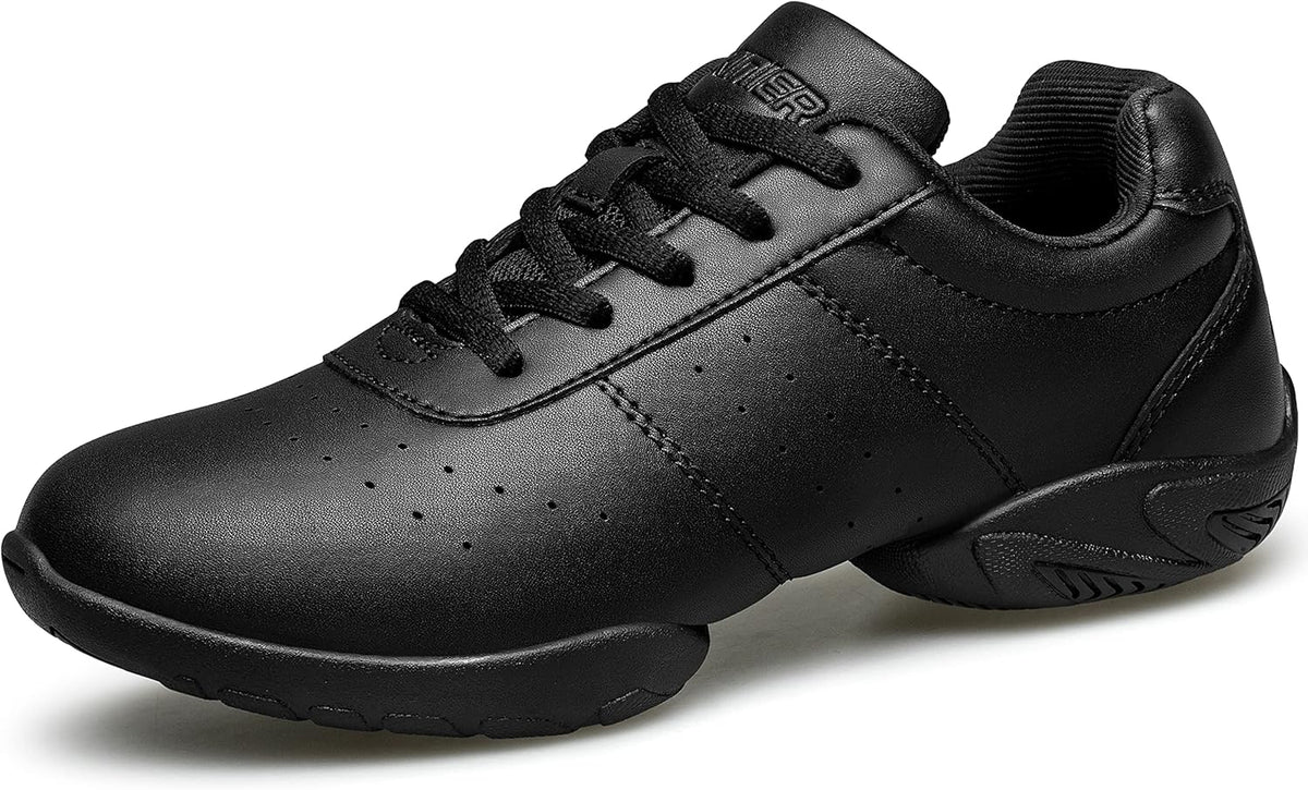 BAXINIER Girls White Cheerleading Dance Shoes for Active Youth