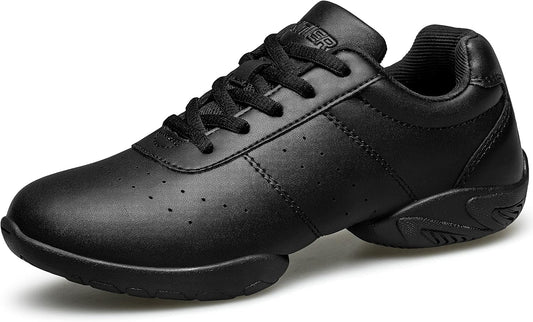 BAXINIER Girls White Cheerleading Dance Shoes for Active Youth