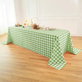 Classic Gingham Buffalo Tablecloth Fabric Oblong 90x156 in