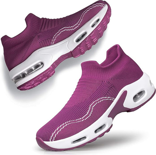 DOUSSPRT Womens Walking Shoes Slip on Sock Sneakers for Comfort