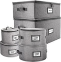 Hard Shell China Storage Containers 6-Piece Set - Heavy Duty