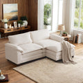VINGLI 87in Convertible Sectional Sofa - Deep, Cozy Small Space Couch